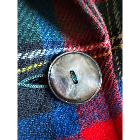 Vintage Pendleton Wool Red Green Plaid Jacket Cottagecore Hallmark M/L - Picture 4 of 5